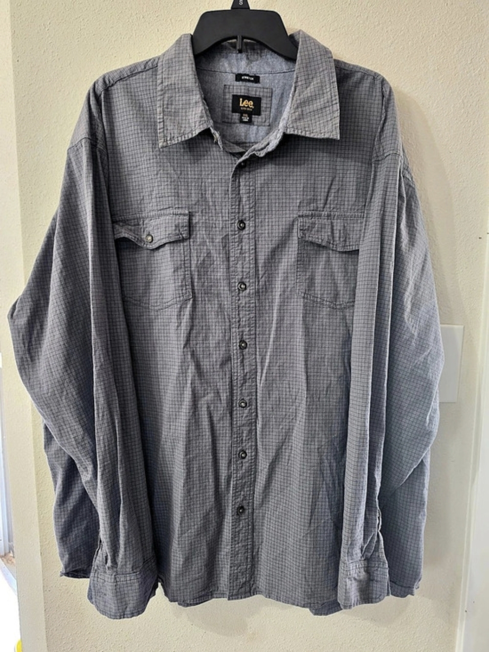 Lee Men's Checkered Button Down Size 3XL Like New